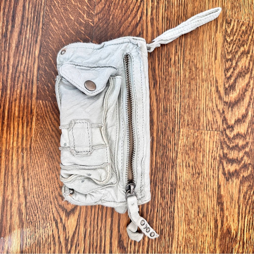 Free People Light Green Wristlet with Zipper